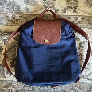Longchamp Le Pliage Backpack Navy Gently Used